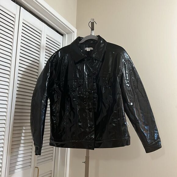 Good American Faux leather trucker jacket - Picture 2 of 8